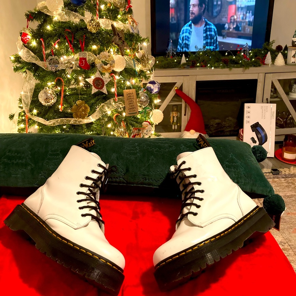 White platform dr martens